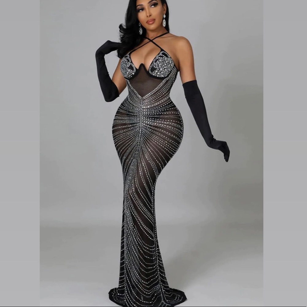 Embellished Rhinestone dress, new with tag